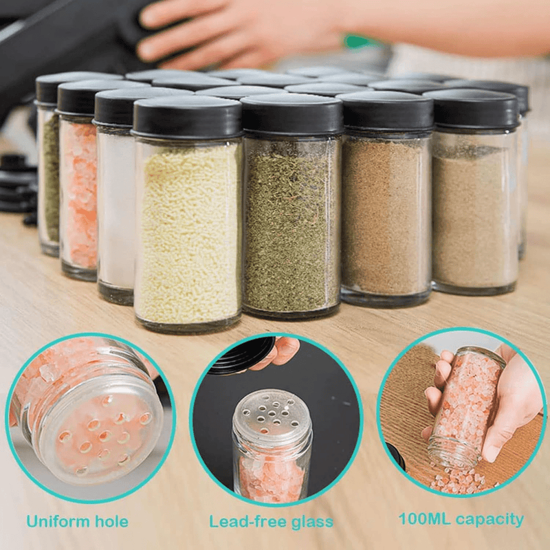 18 Jar Rotating Spice Rack – 360° Kitchen Organizer Set
