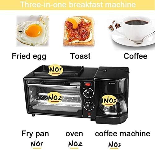 3-in-1 Breakfast Machine – Coffee Maker, Toaster Oven & Griddle