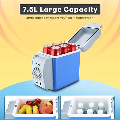 Portable Mini Car Refrigerator – Cool & Warm Fridge for Car, Travel & Home (7.5L)
