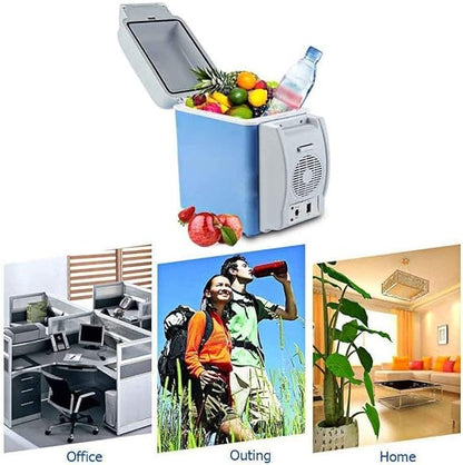 Portable Mini Car Refrigerator – Cool & Warm Fridge for Car, Travel & Home (7.5L)