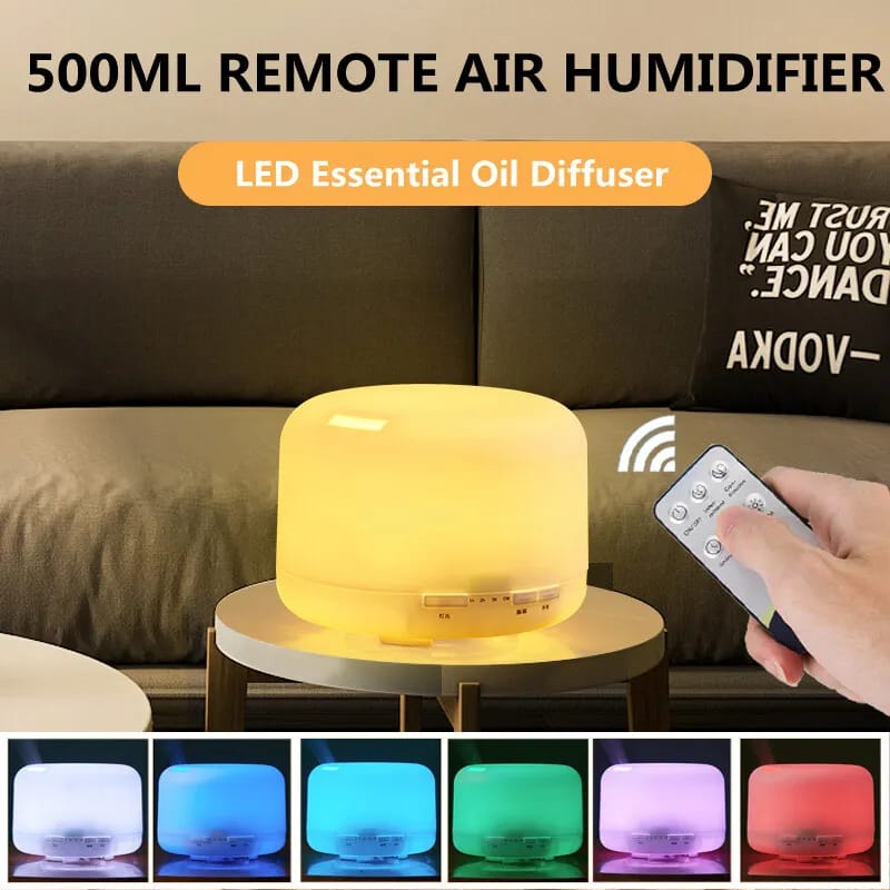 Get your 500ml diffuser with remote control and 7 colors LED lights My Store