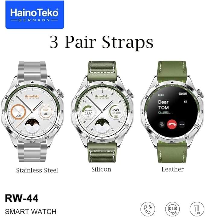Haino Teko RW-44 (GT4) Smart Watch with 3 Bands with AMOLED HD IPS Screen My Store