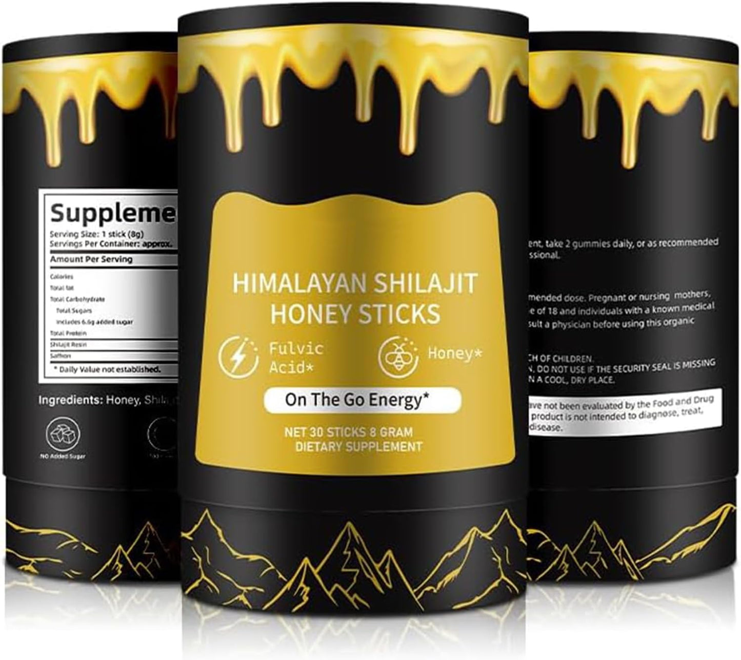 Shilajit Honey Sticks for Men – Himalayan Shilajit & Honey – 30 Sachets