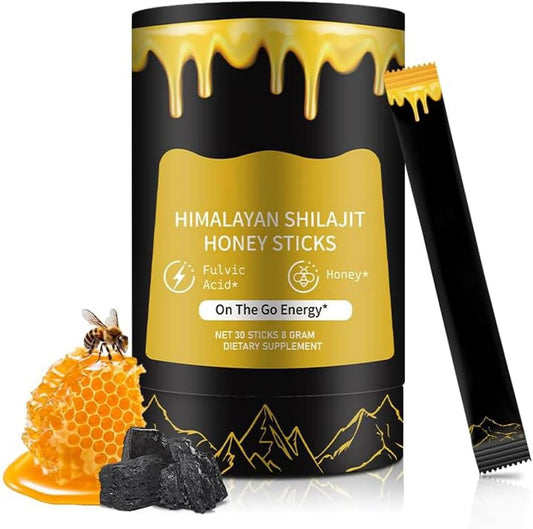 Shilajit Honey Sticks for Men – Himalayan Shilajit & Honey – 30 Sachets