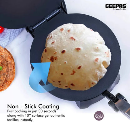 LAC Electric Roti Maker 1800W – 10 Inch Non-Stick Chapati, Roti & Flatbread Maker