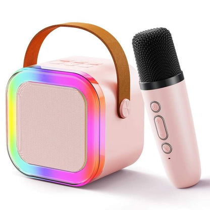 MINI K12 speaker comes with two karaoke microphones My Store