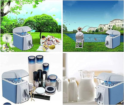Portable Mini Car Refrigerator – Cool & Warm Fridge for Car, Travel & Home (7.5L)