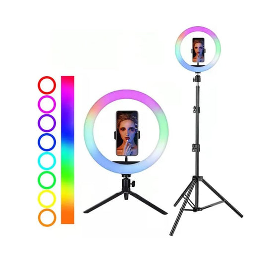 MJ33 RGB LED Soft Ring Light 33CM (13-inch) With Phone Holder USB Plug Full Dicount