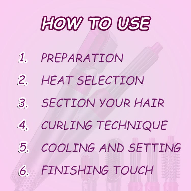 5 in 1 Hot Air Styler Hair Dryer Comb Styling Full Dicount