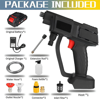 Cordless Car Pressure Washer 24V – Portable High Pressure Cleaning Gun