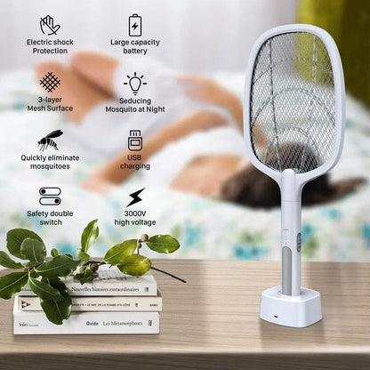 USB Rechargeable Mosquito Killer Racket – Foldable Electric Fly Swatter