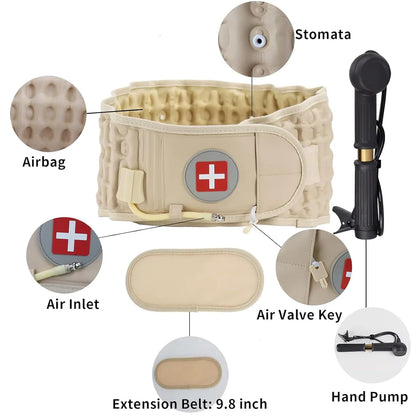 Spinal Air Traction Belt – Adjustable Inflatable Lumbar Support Belt
